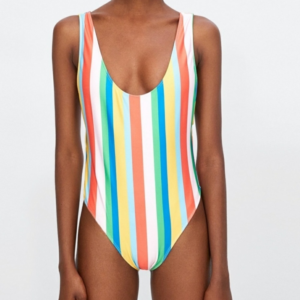 Zara striped one piece bathingsuit/ swimsuit